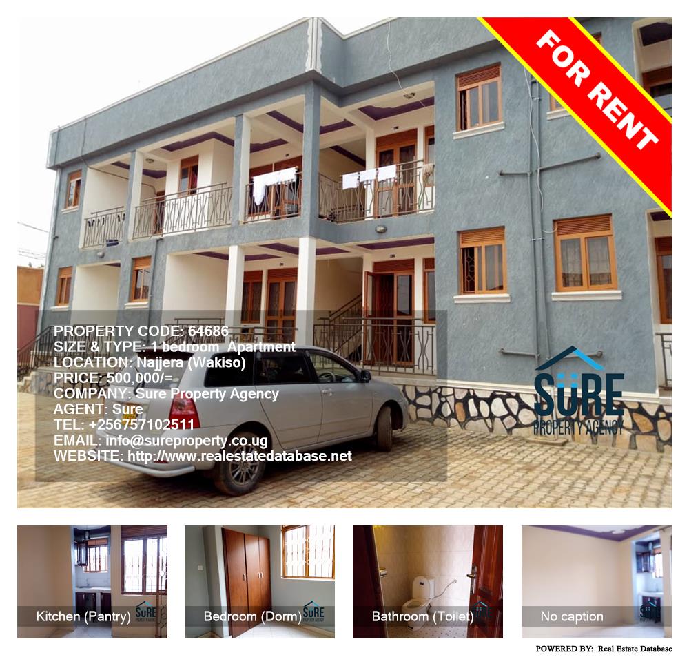 1 bedroom Apartment  for rent in Najjera Wakiso Uganda, code: 64686