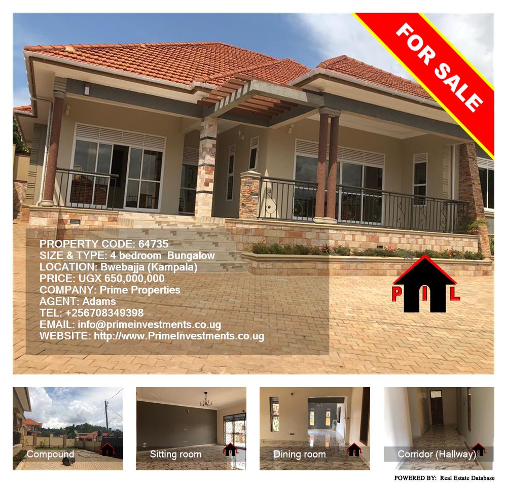 4 bedroom Bungalow  for sale in Bwebajja Kampala Uganda, code: 64735