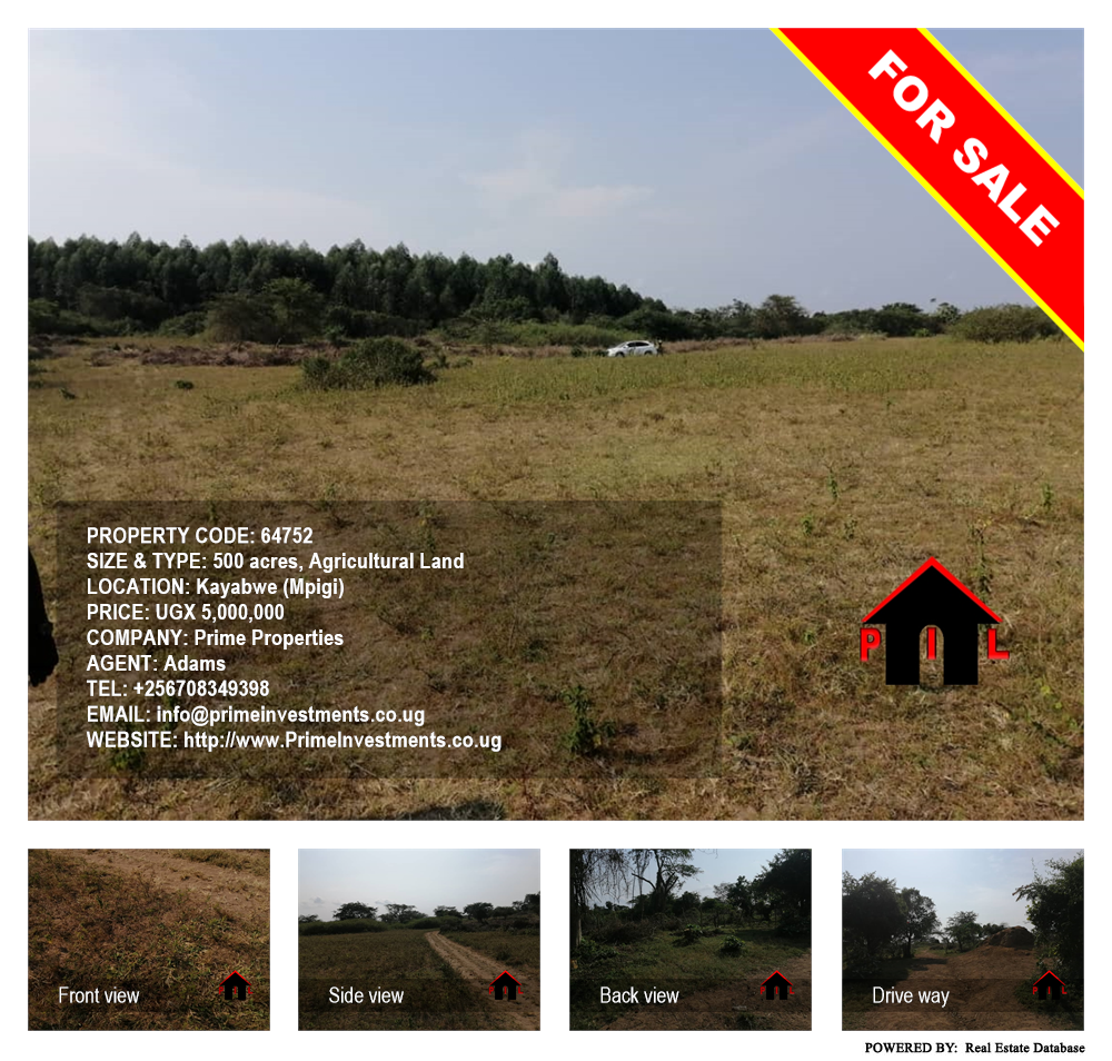 Agricultural Land  for sale in Kayabwe Mpigi Uganda, code: 64752