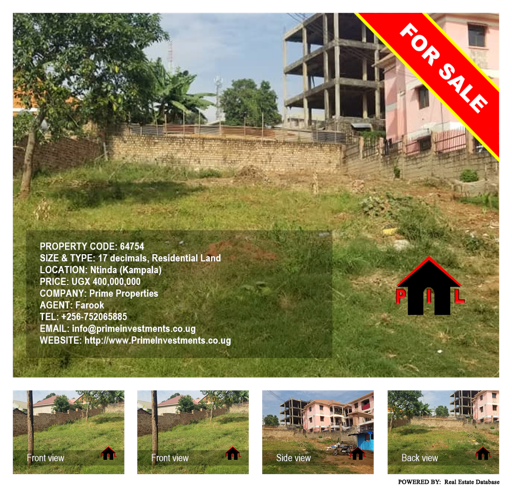 Residential Land  for sale in Ntinda Kampala Uganda, code: 64754