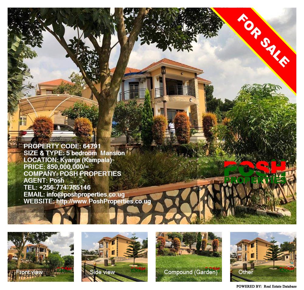 5 bedroom Mansion  for sale in Kyanja Kampala Uganda, code: 64791