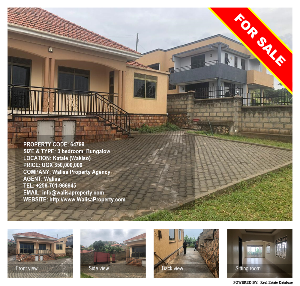 3 bedroom Bungalow  for sale in Katale Wakiso Uganda, code: 64799