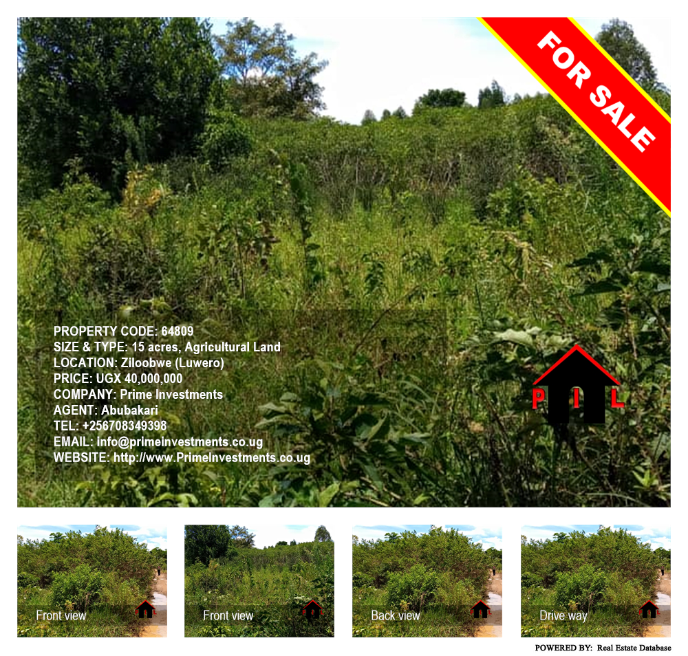 Agricultural Land  for sale in Ziloobwe Luweero Uganda, code: 64809