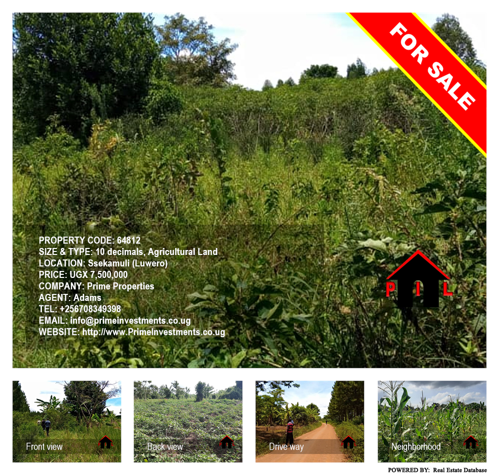 Agricultural Land  for sale in Ssekamuli Luweero Uganda, code: 64812