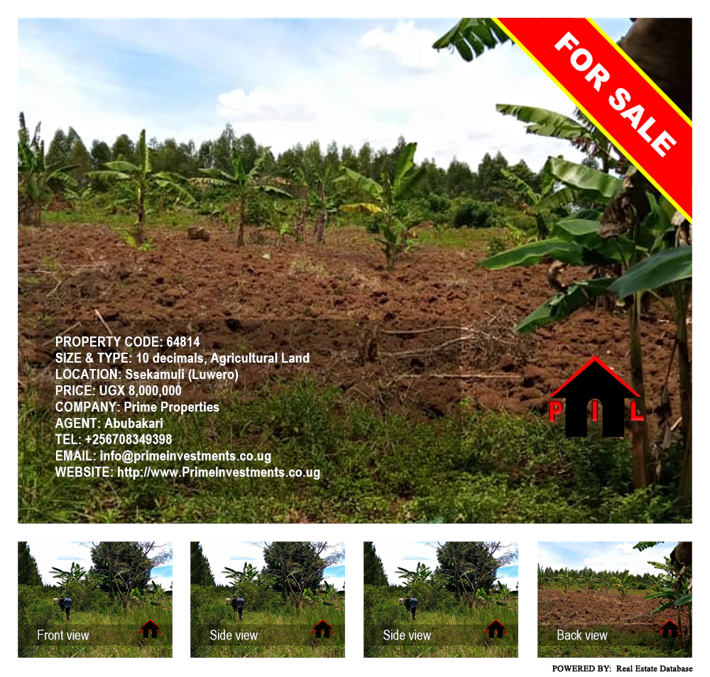 Agricultural Land  for sale in Ssekamuli Luweero Uganda, code: 64814