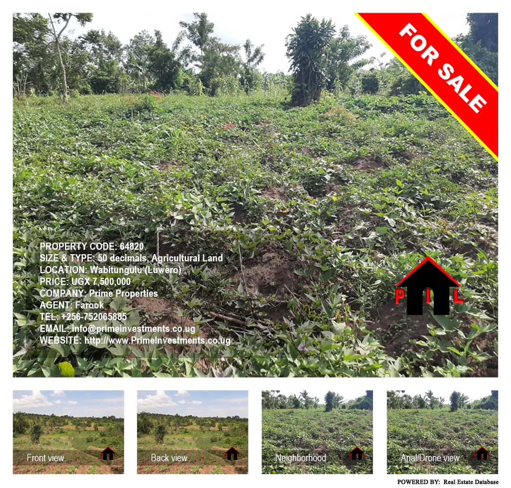 Agricultural Land  for sale in Wabitungulu Luweero Uganda, code: 64820