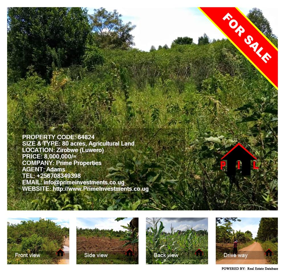 Agricultural Land  for sale in Ziloobwe Luweero Uganda, code: 64824