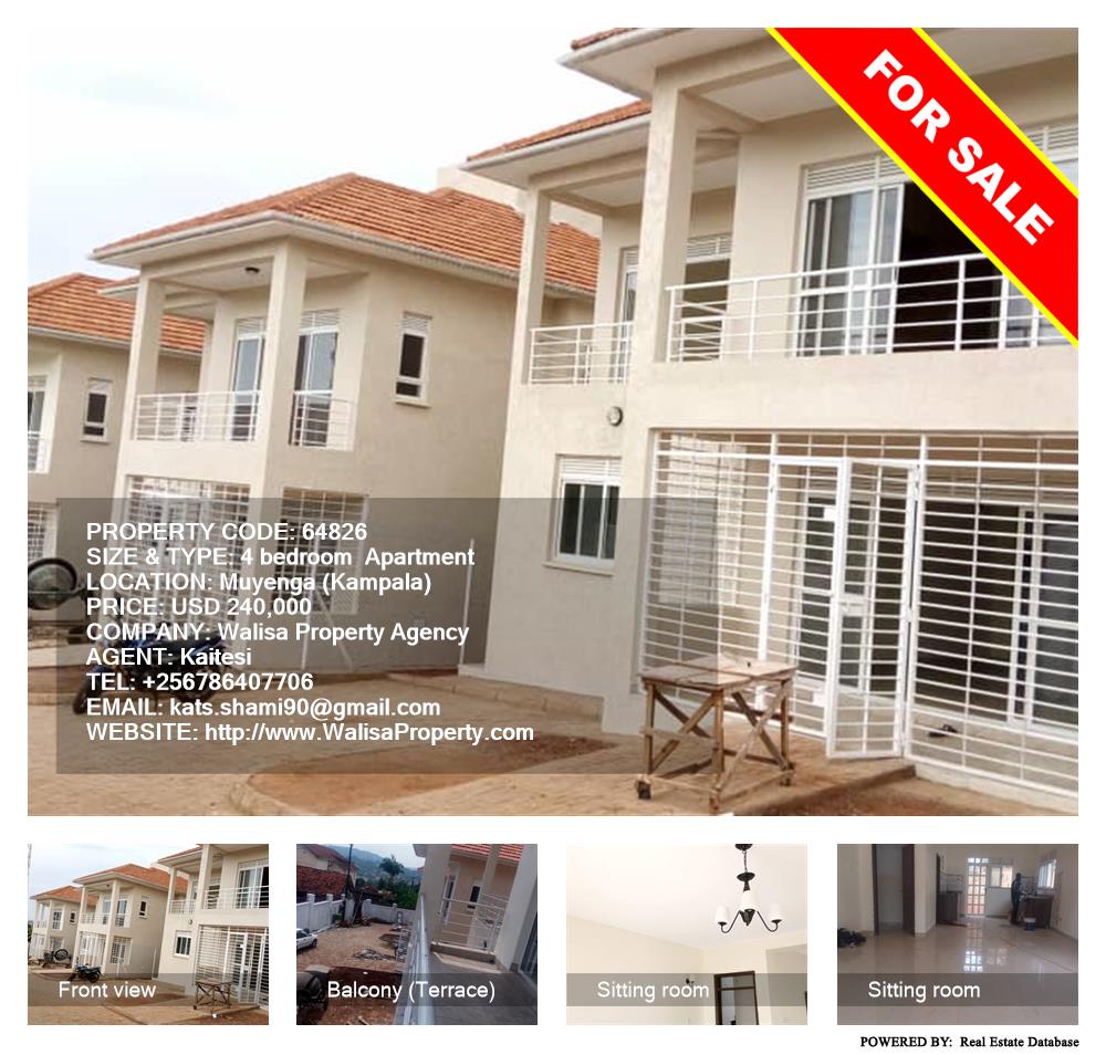 4 bedroom Apartment  for sale in Muyenga Kampala Uganda, code: 64826
