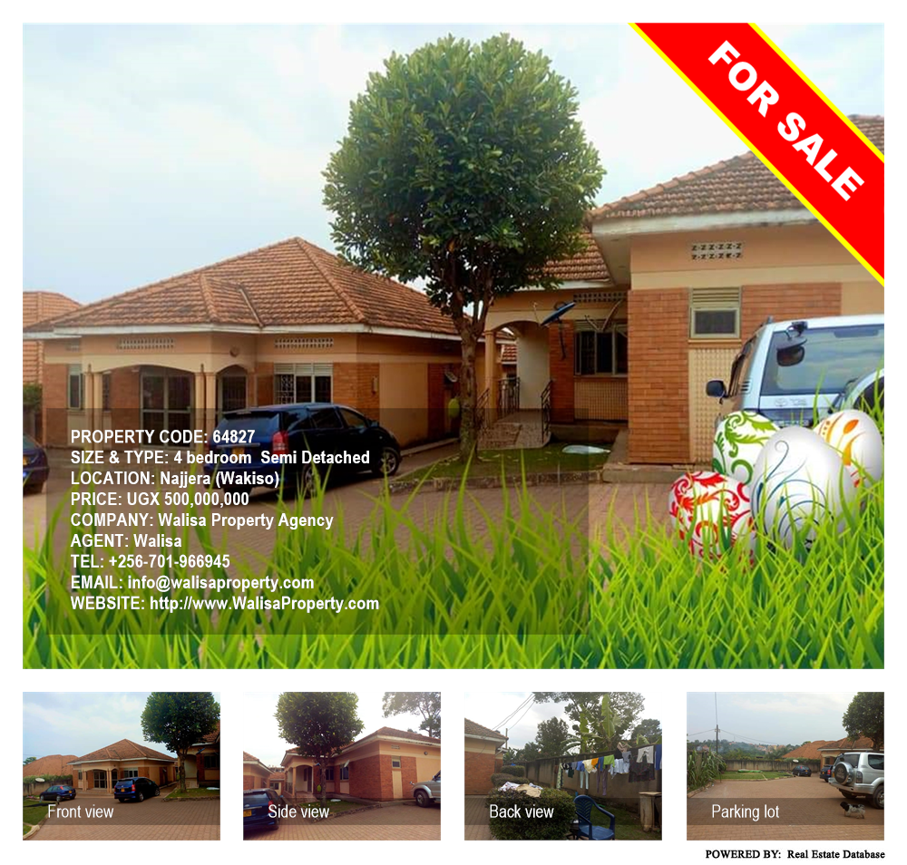 4 bedroom Semi Detached  for sale in Najjera Wakiso Uganda, code: 64827