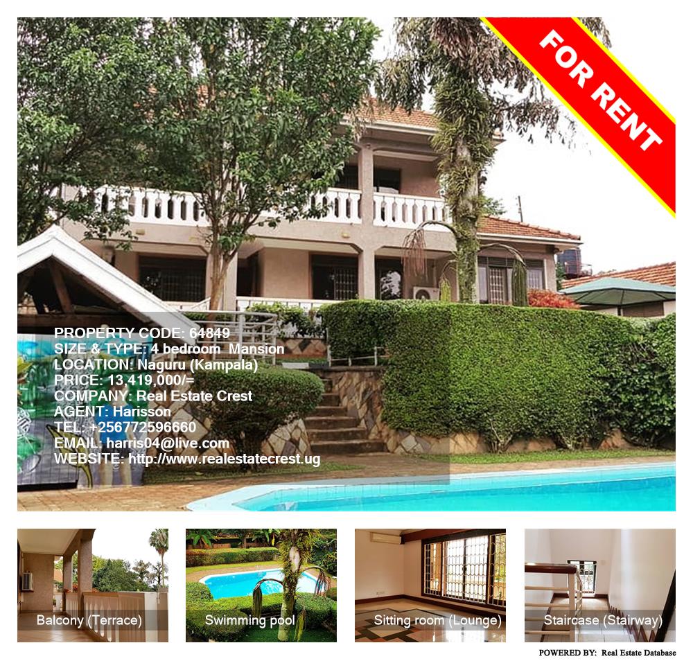 4 bedroom Mansion  for rent in Naguru Kampala Uganda, code: 64849