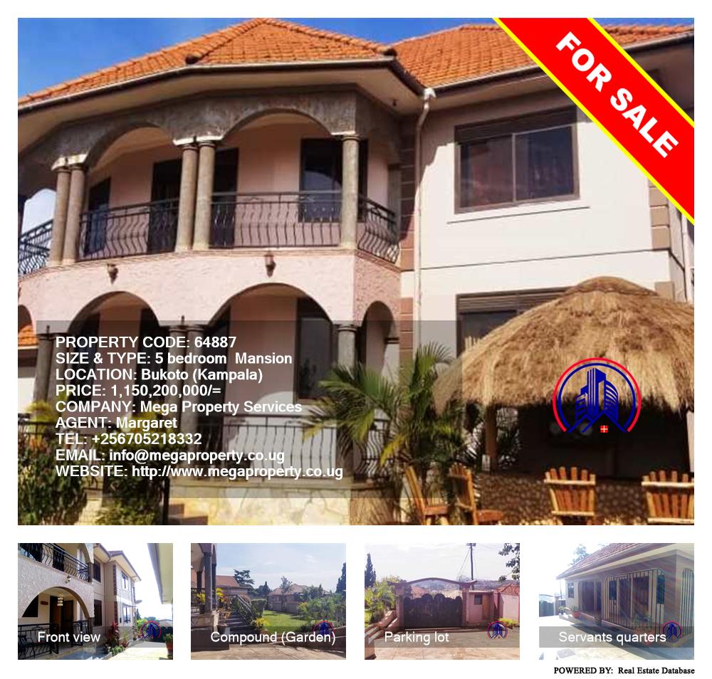 5 bedroom Mansion  for sale in Bukoto Kampala Uganda, code: 64887
