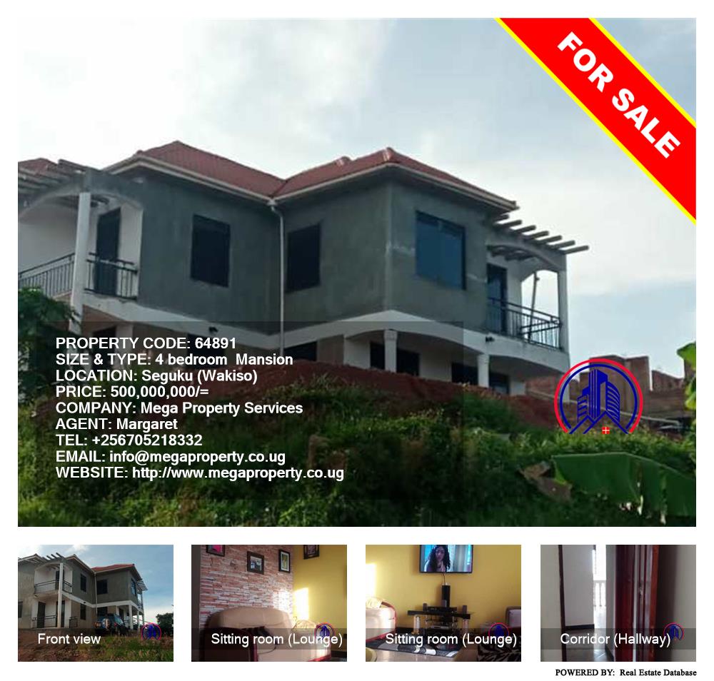 4 bedroom Mansion  for sale in Seguku Wakiso Uganda, code: 64891