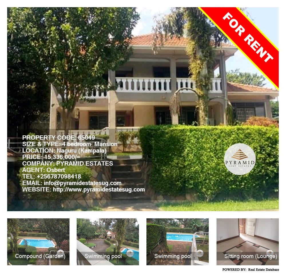 4 bedroom Mansion  for rent in Naguru Kampala Uganda, code: 65049