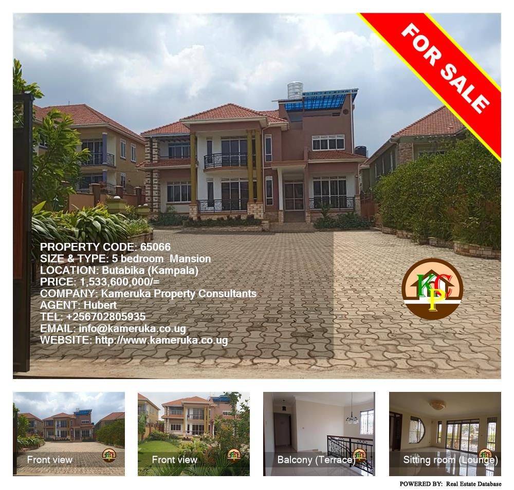5 bedroom Mansion  for sale in Butabika Kampala Uganda, code: 65066