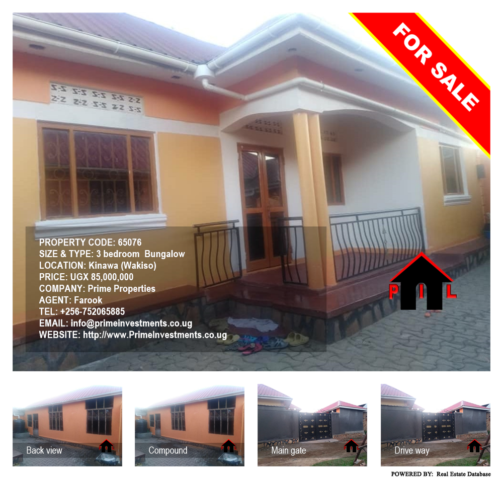 3 bedroom Bungalow  for sale in Kinaawa Wakiso Uganda, code: 65076