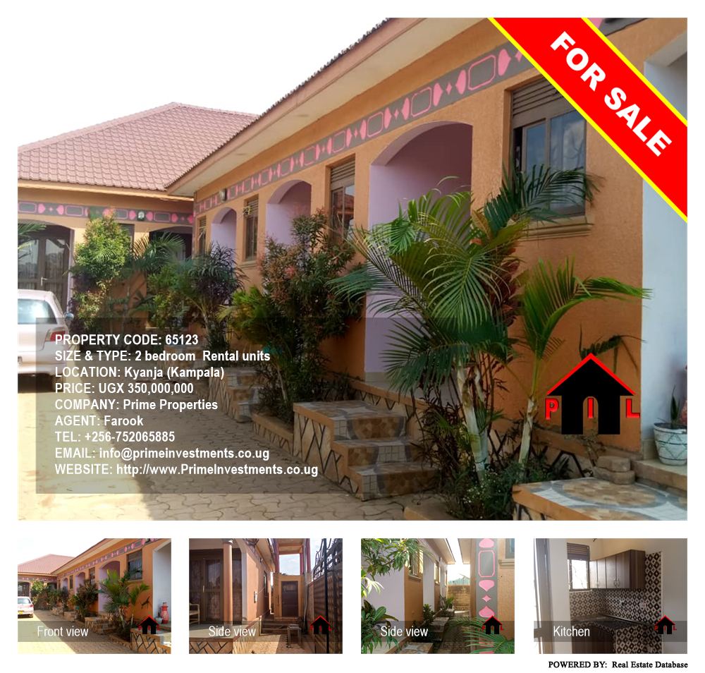 2 bedroom Rental units  for sale in Kyanja Kampala Uganda, code: 65123