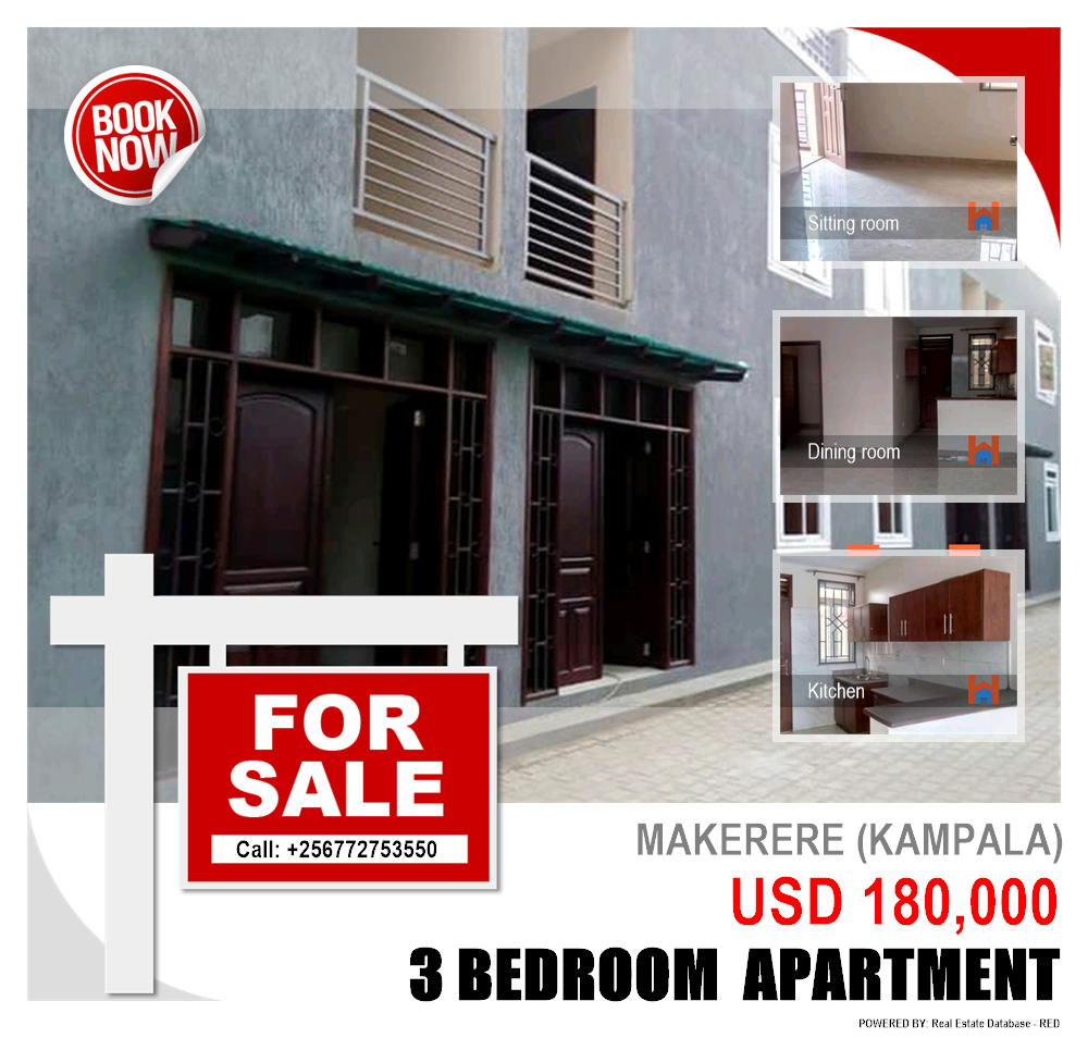 3 bedroom Apartment  for sale in Makerere Kampala Uganda, code: 65170