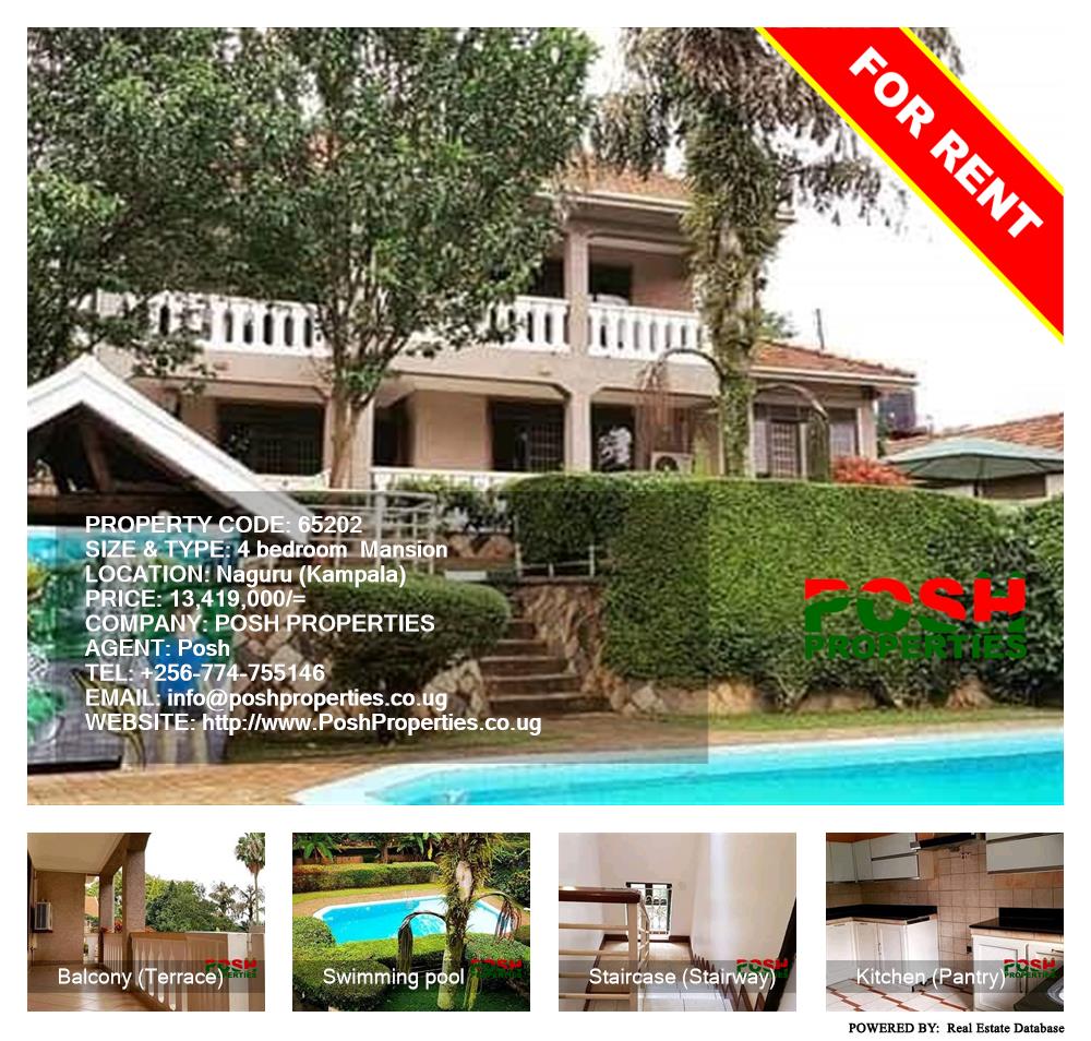 4 bedroom Mansion  for rent in Naguru Kampala Uganda, code: 65202