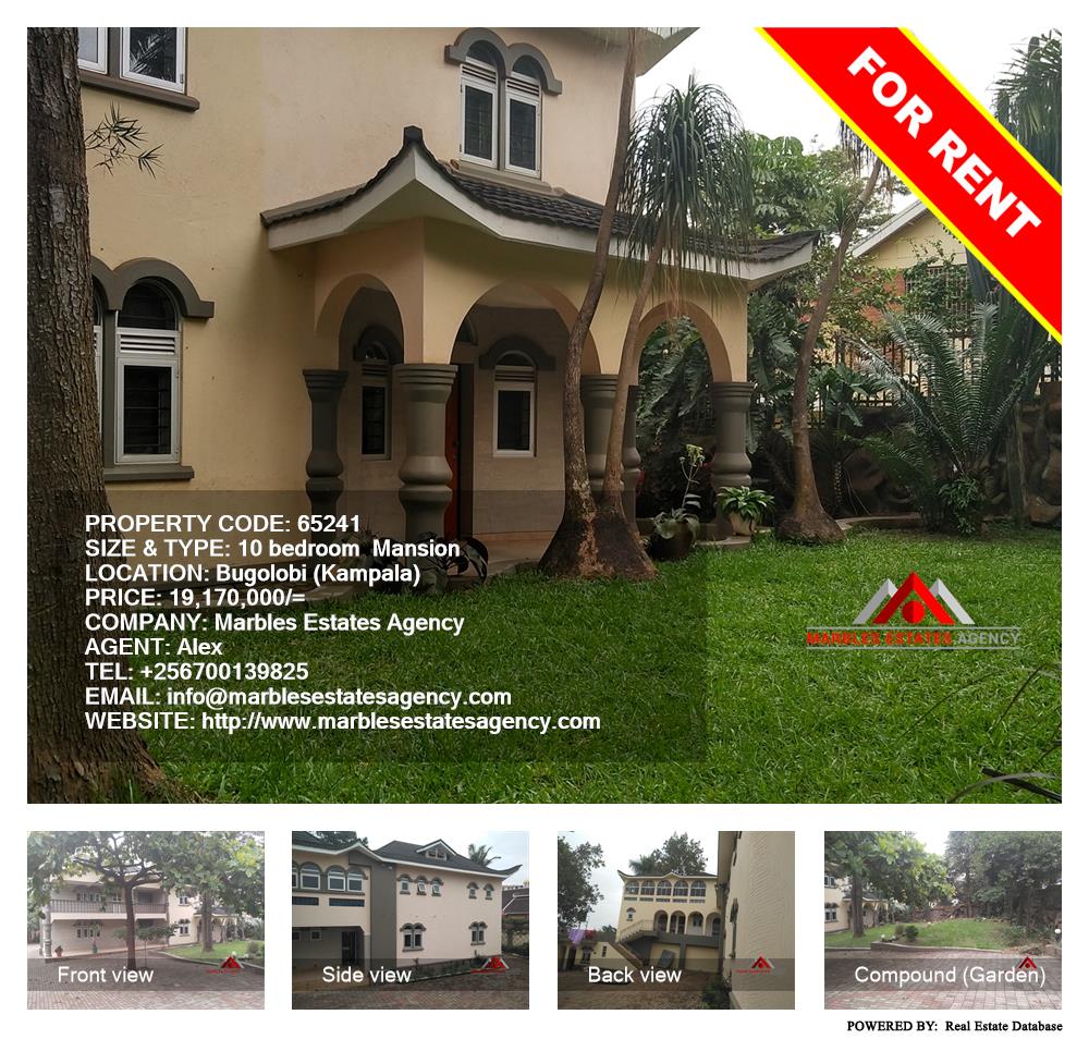10 bedroom Mansion  for rent in Bugoloobi Kampala Uganda, code: 65241