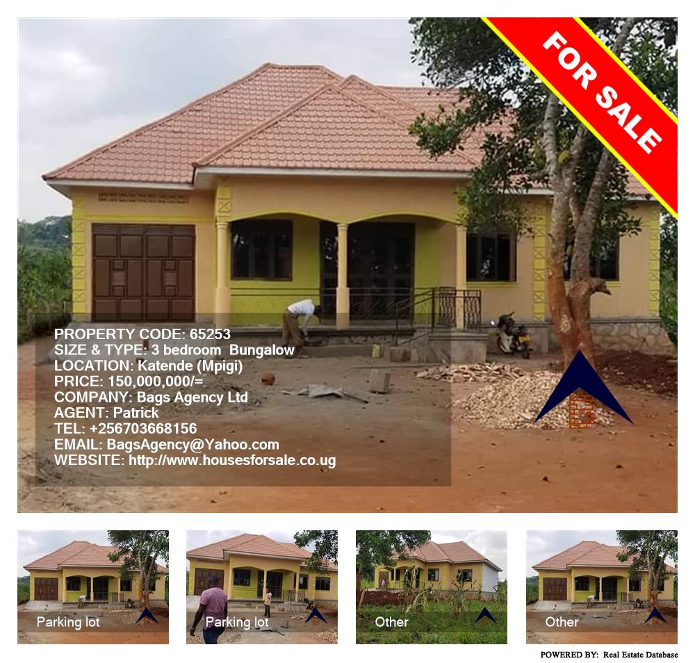 3 bedroom Bungalow  for sale in Katende Mpigi Uganda, code: 65253