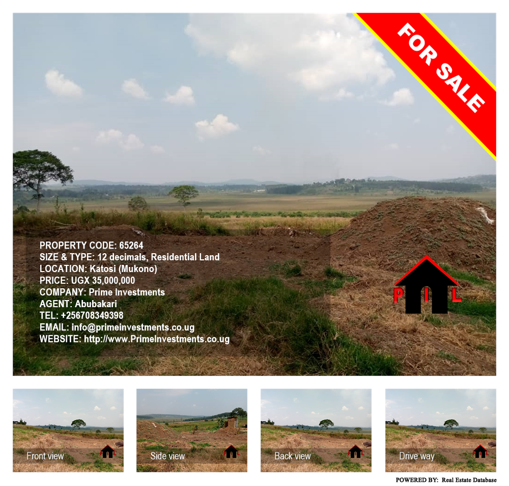 Residential Land  for sale in Katosi Mukono Uganda, code: 65264