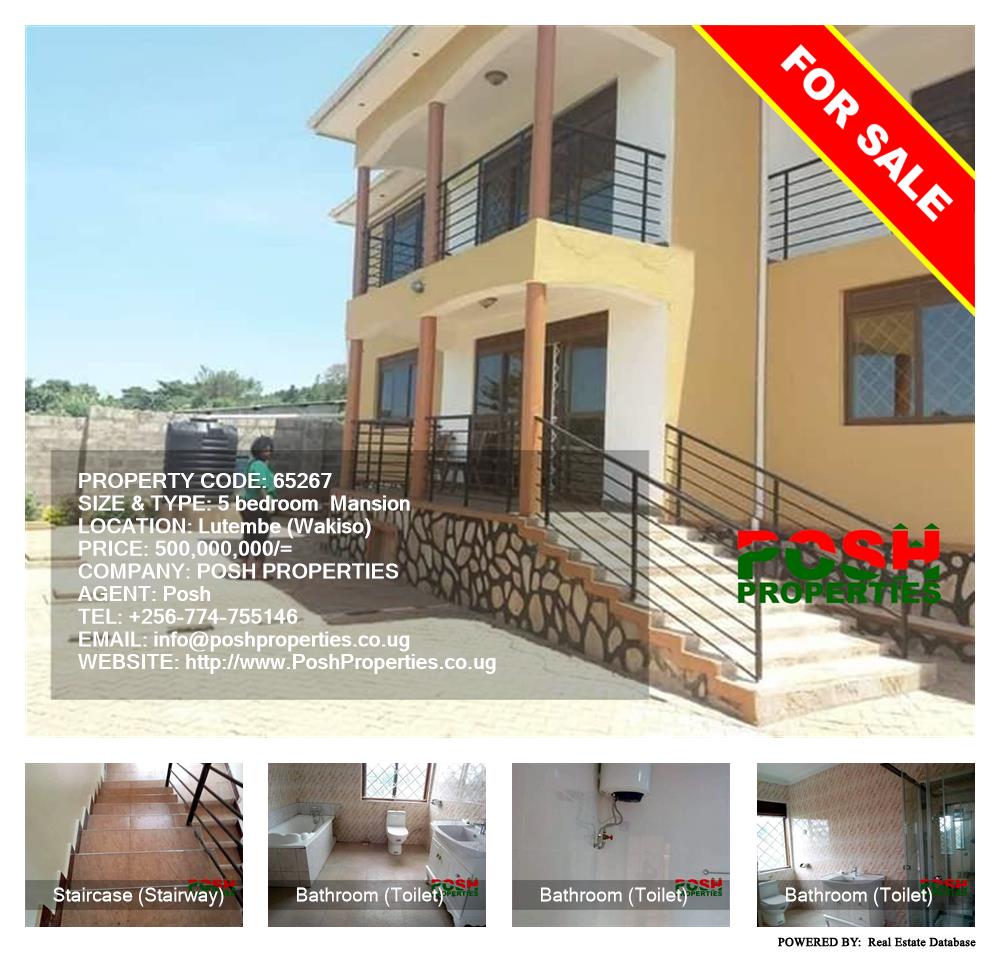 5 bedroom Mansion  for sale in Lutembe Wakiso Uganda, code: 65267