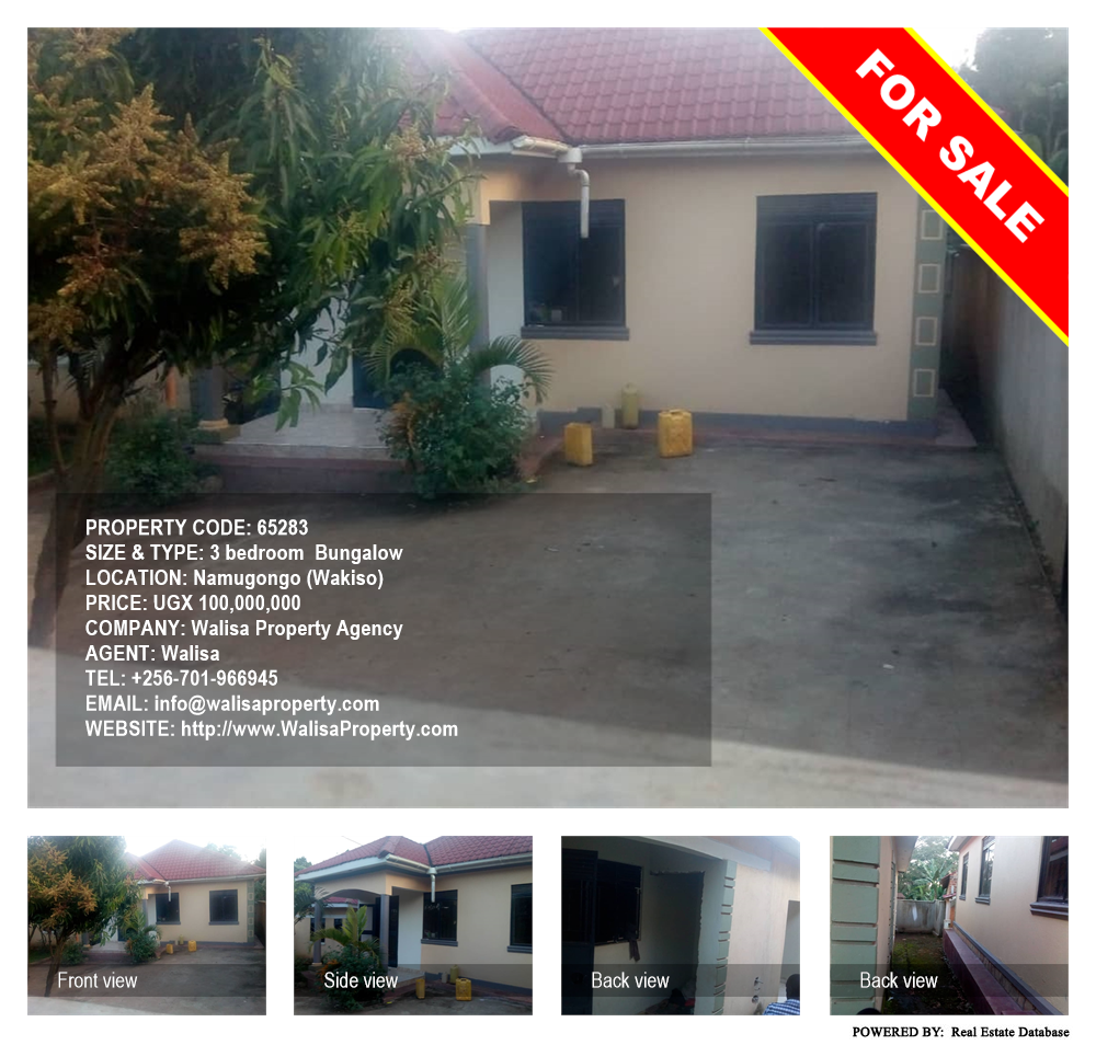 3 bedroom Bungalow  for sale in Namugongo Wakiso Uganda, code: 65283