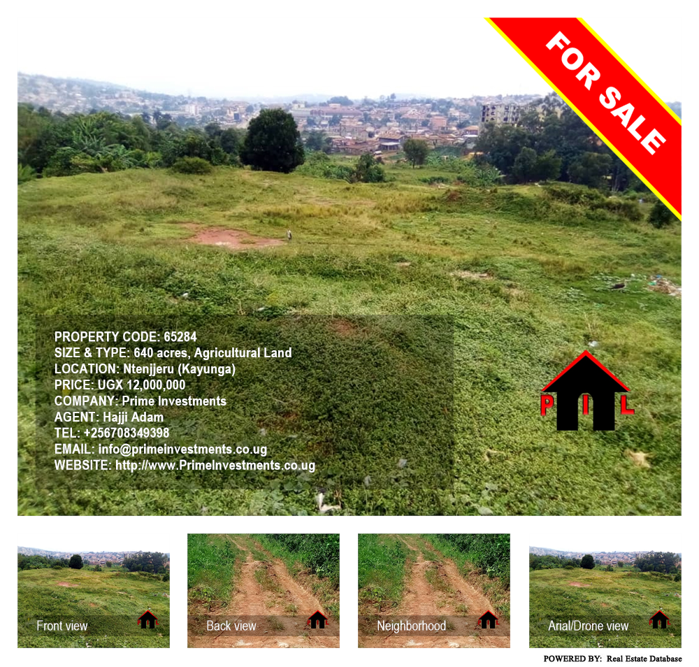 Agricultural Land  for sale in Ntenjjeru Kayunga Uganda, code: 65284