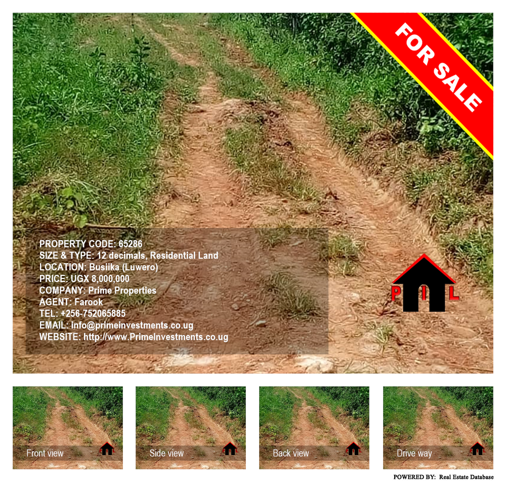 Residential Land  for sale in Busiika Luwero Uganda, code: 65286