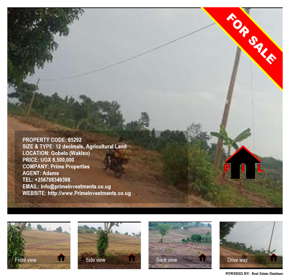 Agricultural Land  for sale in Gobelo Wakiso Uganda, code: 65292