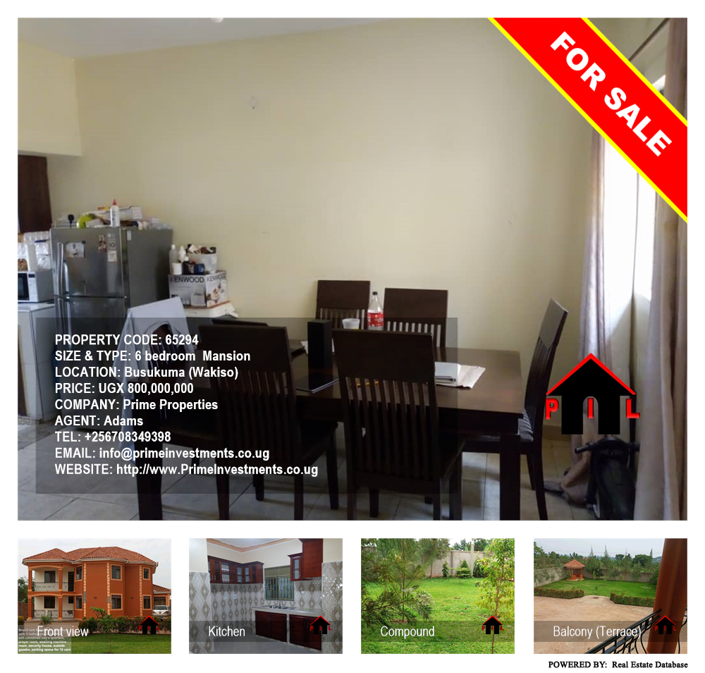 6 bedroom Mansion  for sale in Busukuma Wakiso Uganda, code: 65294