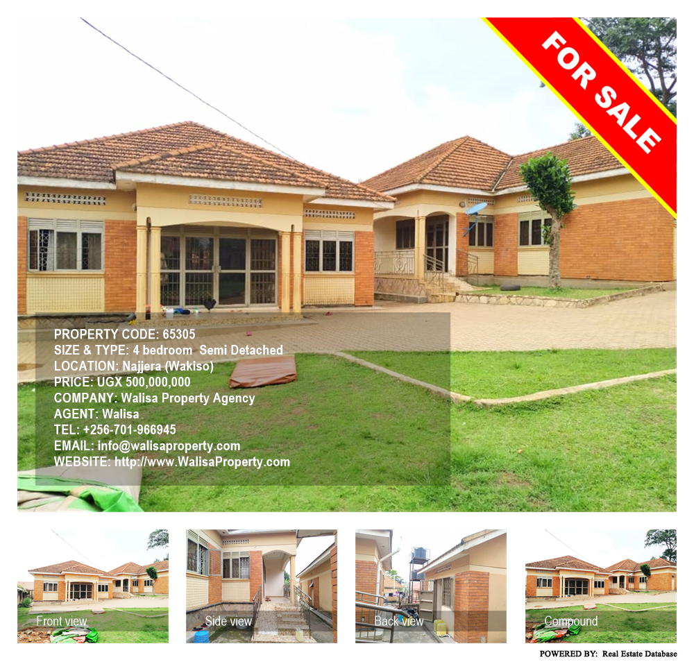 4 bedroom Semi Detached  for sale in Najjera Wakiso Uganda, code: 65305