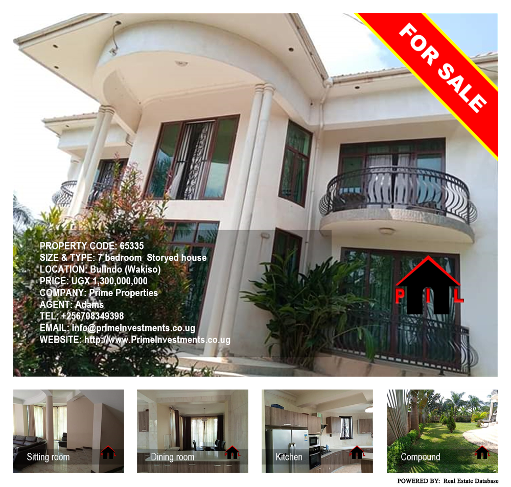 7 bedroom Storeyed house  for sale in Bulindo Wakiso Uganda, code: 65335