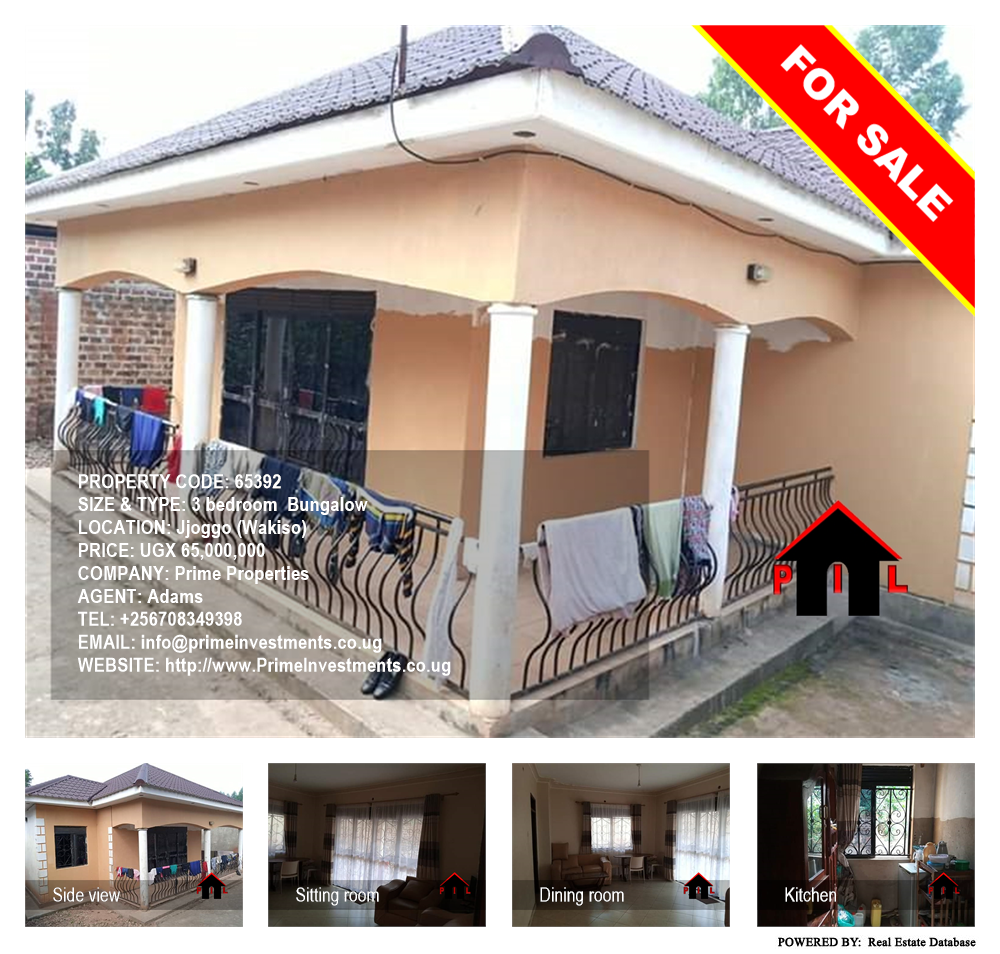 3 bedroom Bungalow  for sale in Jjoggo Wakiso Uganda, code: 65392