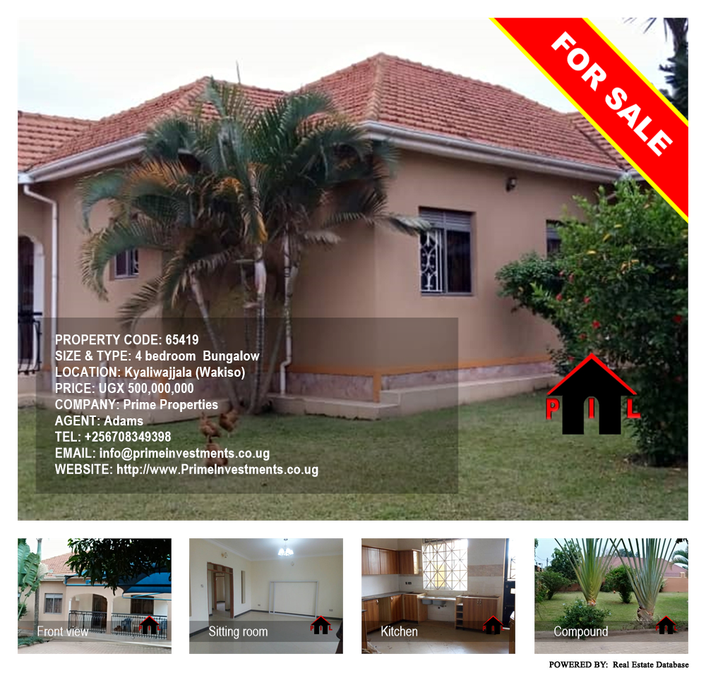 4 bedroom Bungalow  for sale in Kyaliwajjala Wakiso Uganda, code: 65419