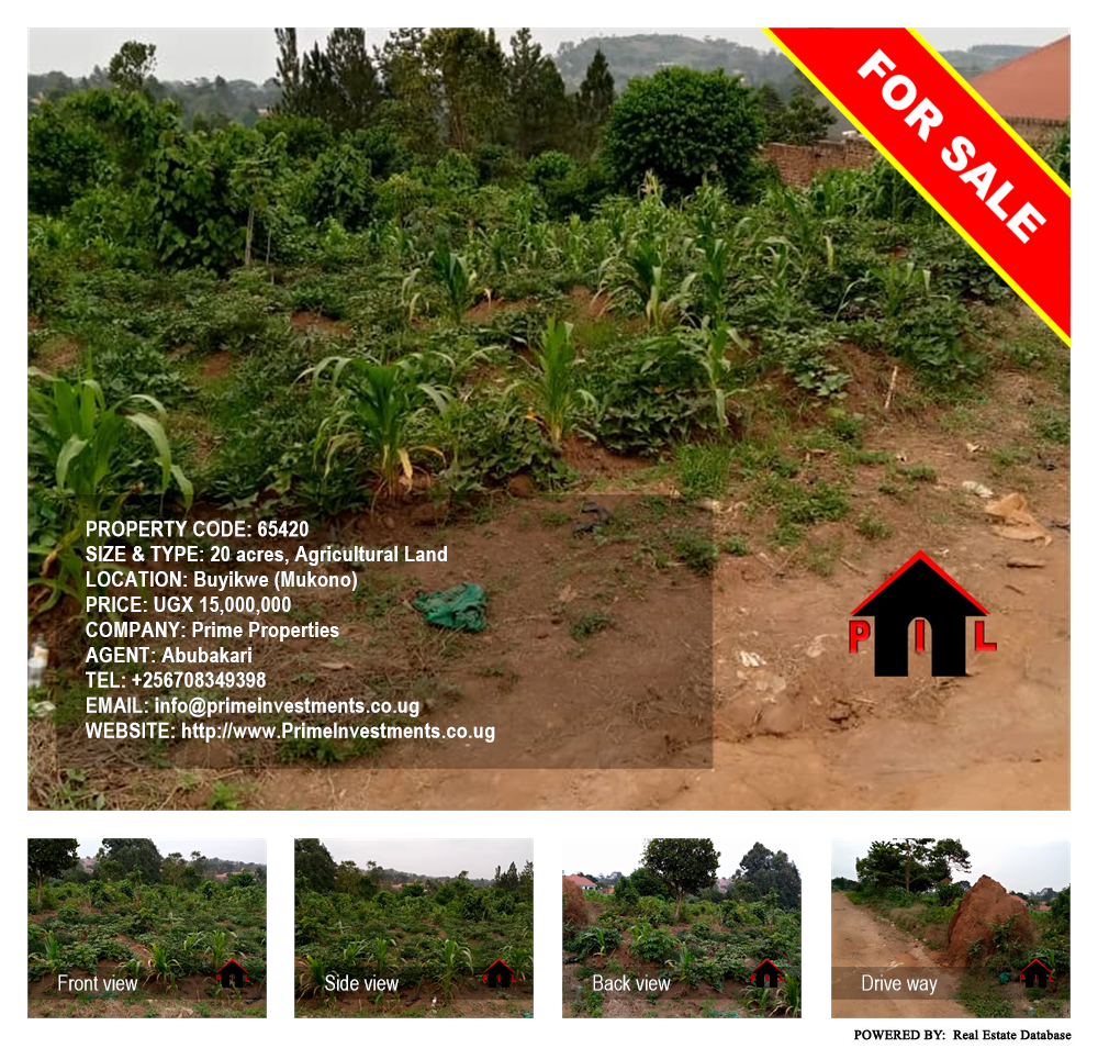 Agricultural Land  for sale in Buyikwe Mukono Uganda, code: 65420