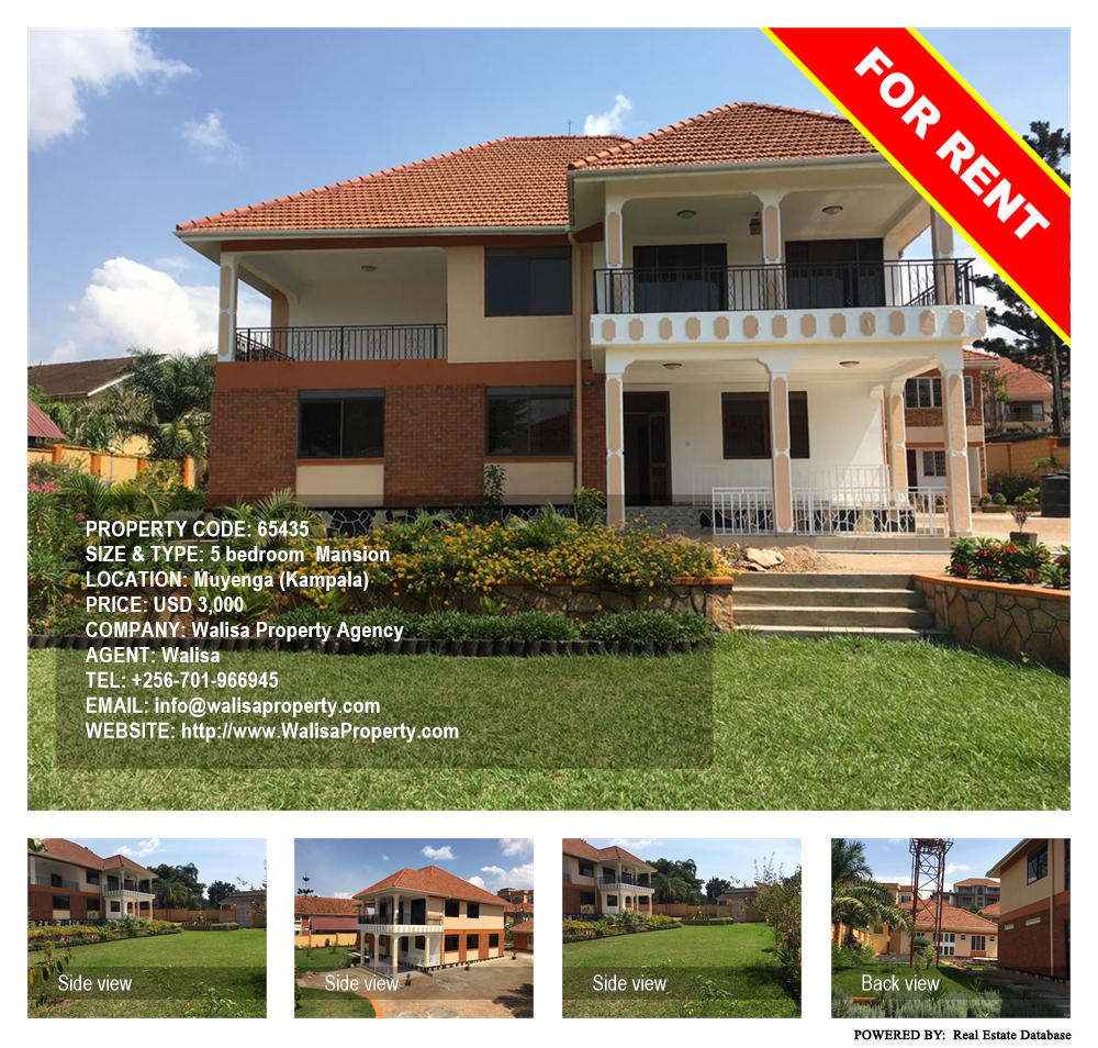 5 bedroom Mansion  for rent in Muyenga Kampala Uganda, code: 65435