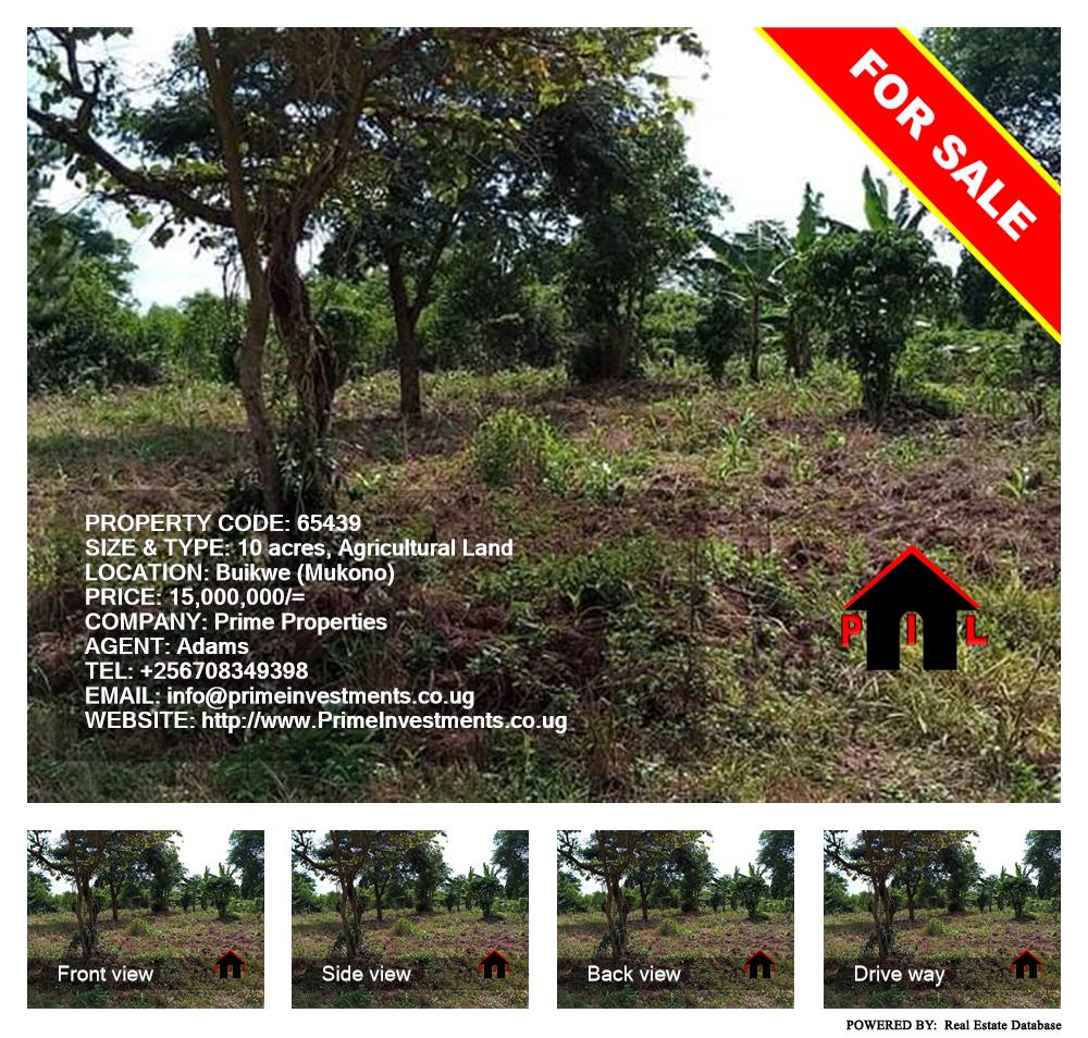 Agricultural Land  for sale in Buyikwe Mukono Uganda, code: 65439
