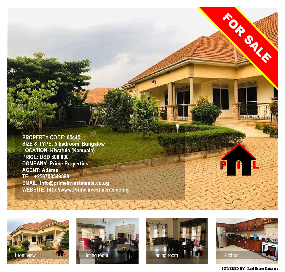 5 bedroom Bungalow  for sale in Kiwaatule Kampala Uganda, code: 65445