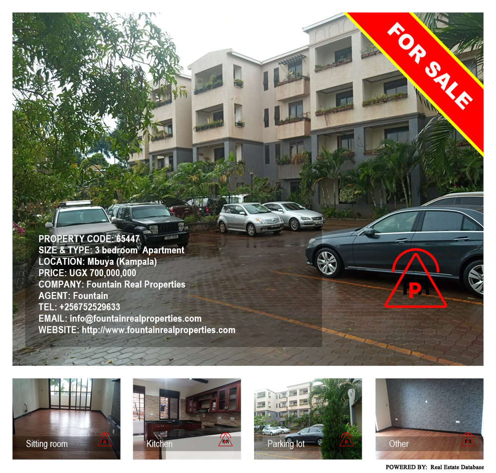 3 bedroom Apartment  for sale in Mbuya Kampala Uganda, code: 65447