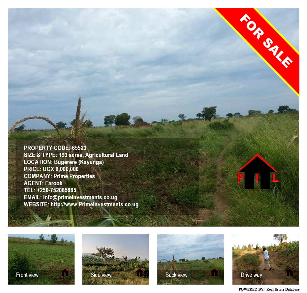 Agricultural Land  for sale in Bugerere Kayunga Uganda, code: 65523