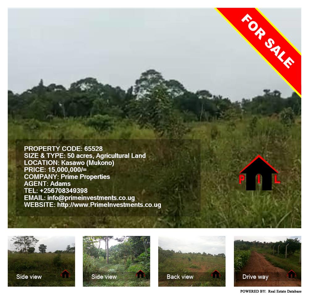 Agricultural Land  for sale in Kasawo Mukono Uganda, code: 65528