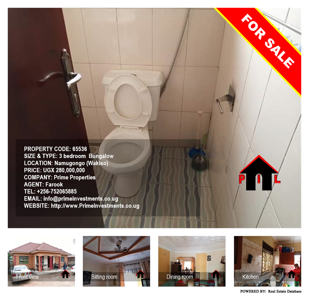 3 bedroom Bungalow  for sale in Namugongo Wakiso Uganda, code: 65536