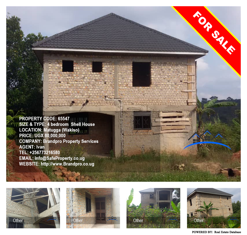 4 bedroom Shell House  for sale in Matugga Wakiso Uganda, code: 65547