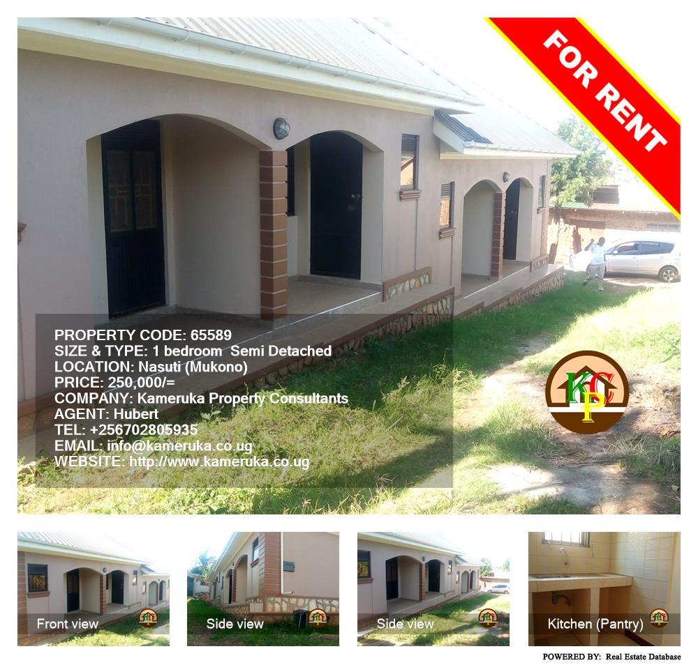 1 bedroom Semi Detached  for rent in Nasuuti Mukono Uganda, code: 65589