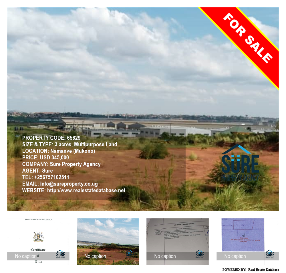 Multipurpose Land  for sale in Namanve Mukono Uganda, code: 65629
