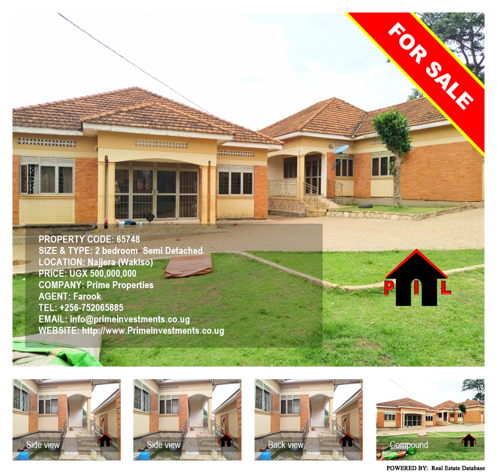 2 bedroom Semi Detached  for sale in Najjera Wakiso Uganda, code: 65748