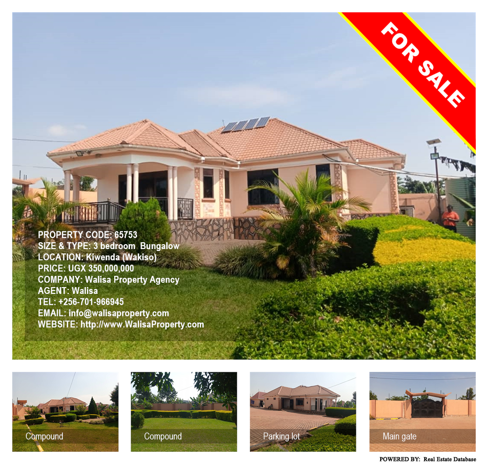 3 bedroom Bungalow  for sale in Kiwenda Wakiso Uganda, code: 65753