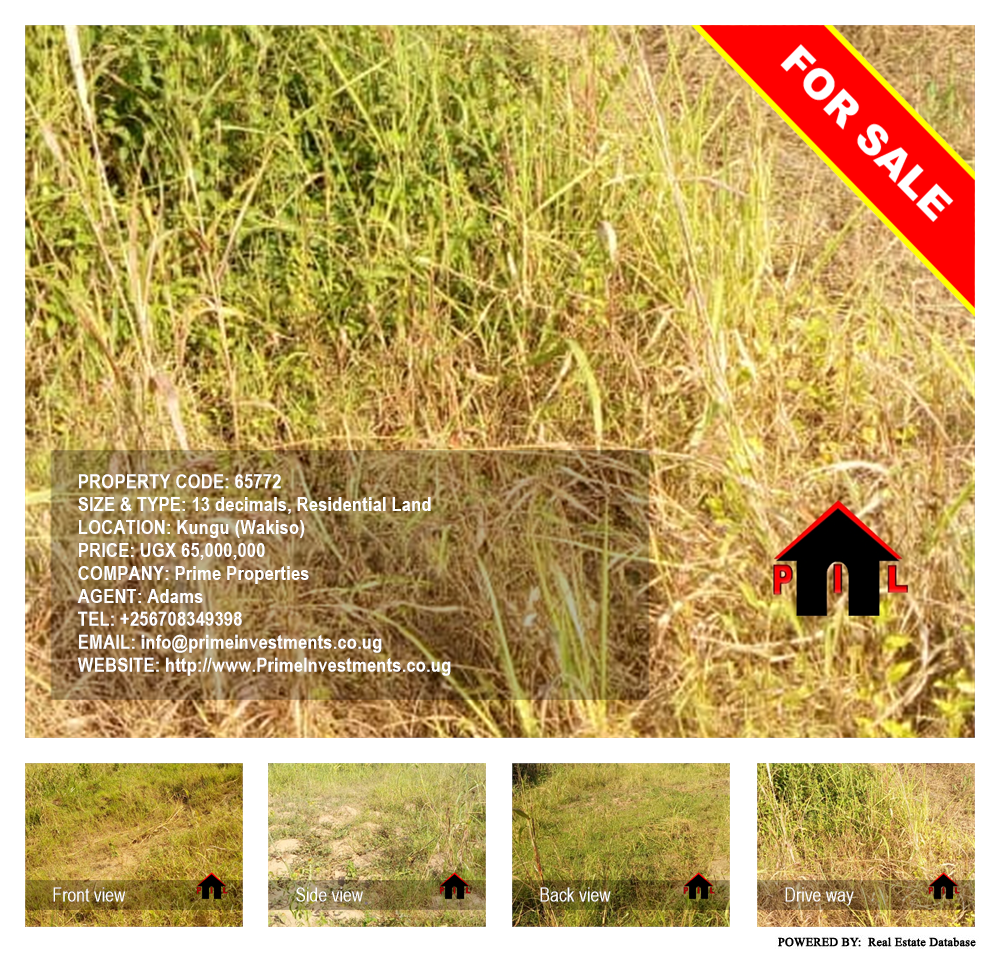 Residential Land  for sale in Kungu Wakiso Uganda, code: 65772
