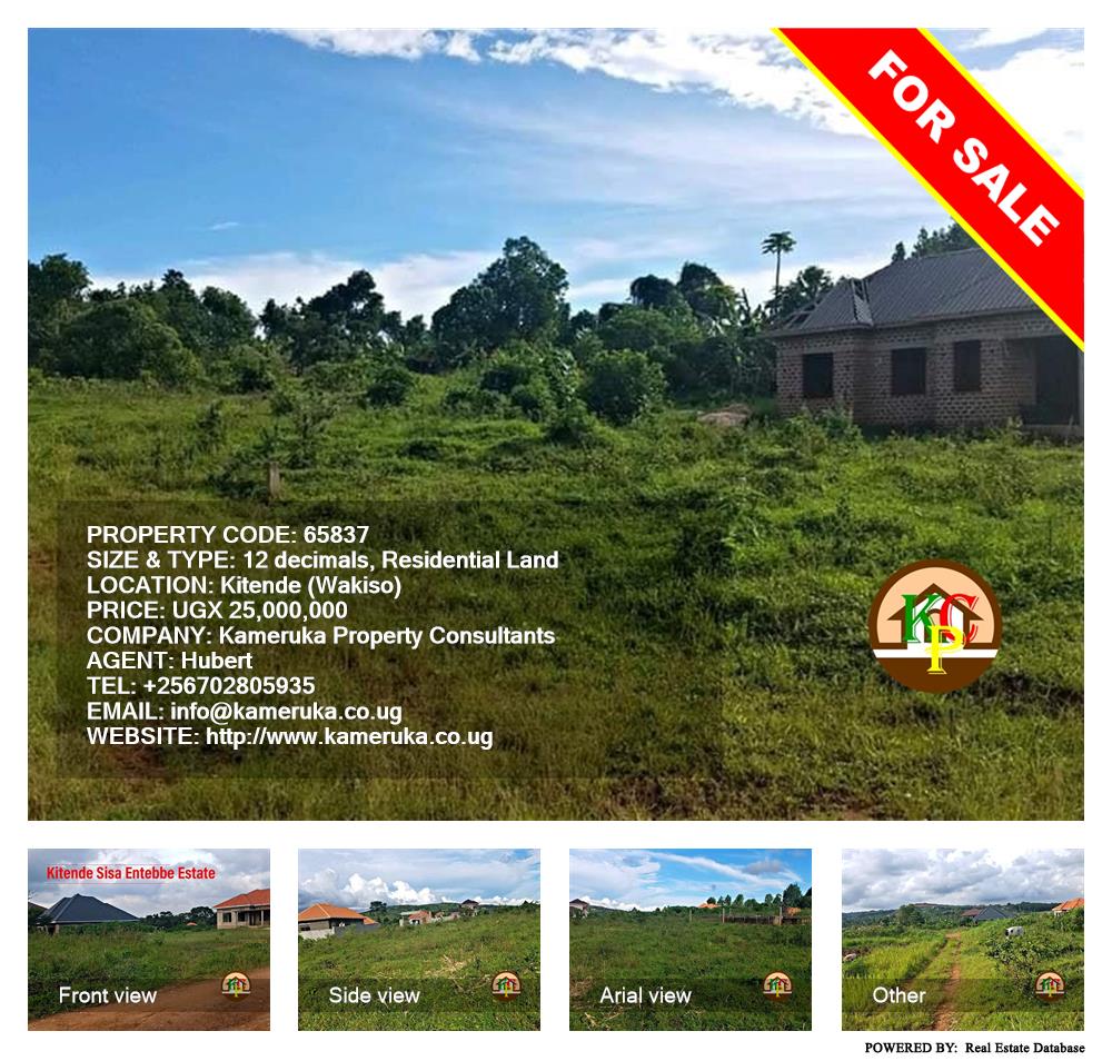 Residential Land  for sale in Kitende Wakiso Uganda, code: 65837
